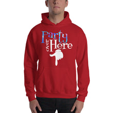 Load image into Gallery viewer, Party Over Here Hooded Sweatshirt